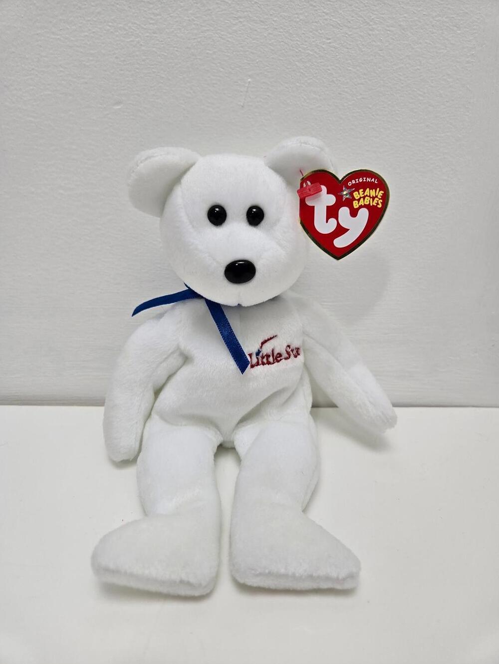 Ty Beanie Baby โLittle Starโ the White Bear (8.5 inch)